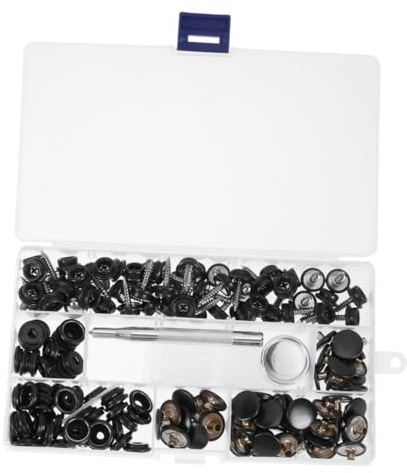 Holibanna Stainless Steel Turnbuckle Screw Kit Snap Button Fastener Metal Snap Button for Tent Boat Sofa Fixing Home Store