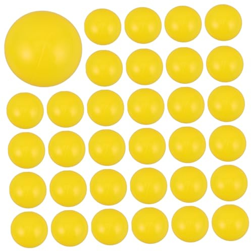PartyKindom Balones para Bebés 5.5 Cm De Plástico Suaves y Pequeñas, Juego para Niños y Niñas Piscina De Bolas, Colores Amarillos, Set De 50 Piezas para Entretenimiento Infantil Interior