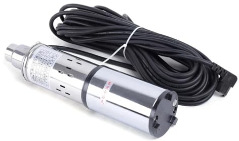 Pompe de puits profond, 280 W CC 48 V, submersible en acier inoxydable, pompe submersible, pompe de fontaine, pompe tubulaire, pompe solaire, pour eau domestique, arrosage de jardin, bassins