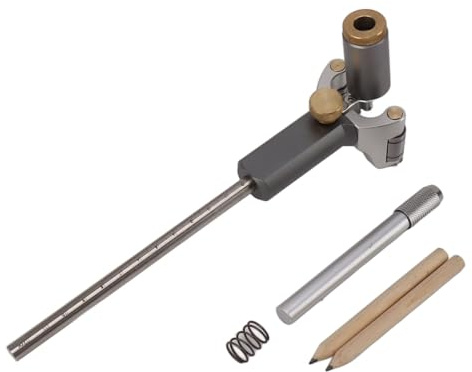 Linear Arc Dual Purpose Scriber Ruler Woodworking Tool High Precision Measuring Drawing Tool for Carpentry Painting Aluminum Alloy Lightweight Portable