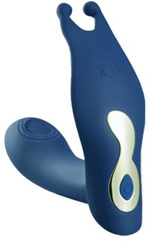 Sex Spielzeug Tragbarer Dildo Vibrator für Die Frau, 9 Vibrationsmodi Für Frauen, Sex Spielzeug für die Frau, Stark Klitoris mit Fernsteuerung,Paare Sexspielzeug Sex Toy, Blau