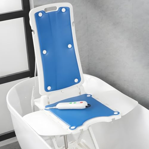 QuinteZhenTially Elevador Silla Eléctrico,Elevadores Bañera Personas Mayores,Silla Elevadora Bañera Reclinable & Ligera,Altura Ajustable 60-480 Mm,para Personas Mayores,Pacientes B