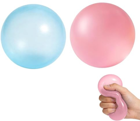 2 pièces Fidget Squishy Toys, balles Anti-Stress à l'huile de Noix de Coco, anxiétés et soulagement du Stress, Jouets sensoriels Fidget pour Concentration et Relaxation pour Enfant Adultes
