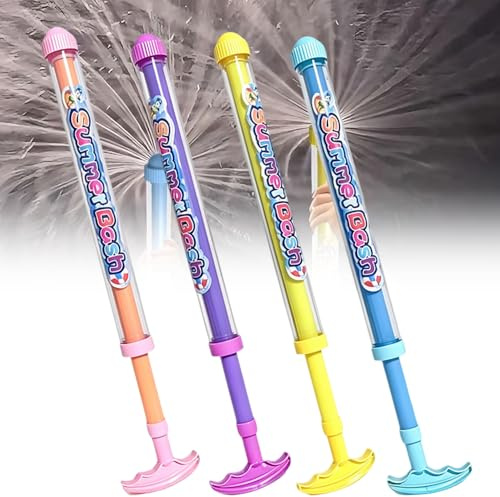 4 Pcs Firework Water Gun, Romantic Firework Style Water Spray Toy, Firework Water Squirter, High Pressure Pull-Out Sprinkler Spray Toys for Water Festivals, Parties, Concerts, Pool, Beach