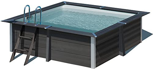 GRE KPCOR28 - Piscina Composite AVANTGARDE cuadrada 326x326x96cm escalera Inox filtro arena 4m3/h