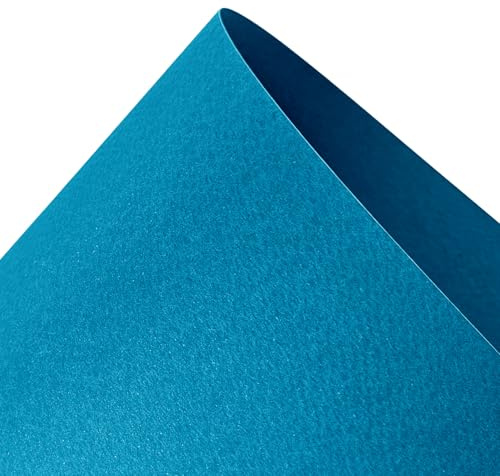 Netuno 10x Künstlerkarton Blau DIN A4 21x29,7 cm einseitig strukturiert | 220g Prisma Oceano · matter blaufarbener Strukturkarton für Scrapbooking, Kartengestaltung & Dekoration