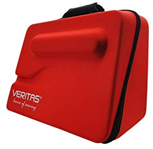 Veritas 1229 Nähmaschinenkoffer XL, Nähmaschinentasche, Tragetasche für Nähmaschinen, Case, Koffer, Tasche für Transport aus Eva-Schaumstoff, Rot