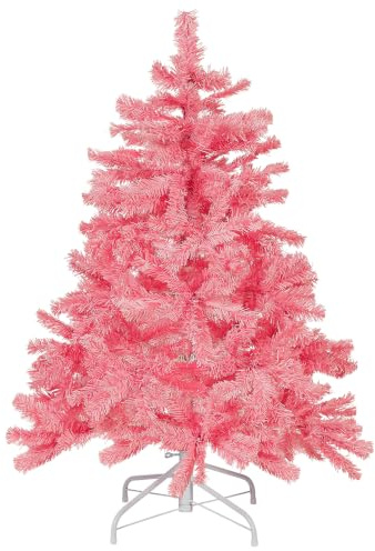 Künstlicher Weihnachtsbaum mit Ständer 120 cm rosa Farnham