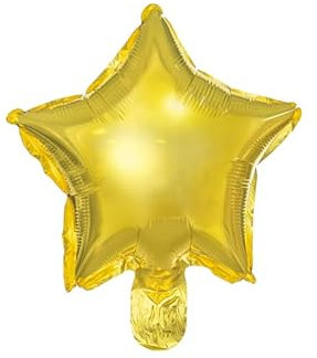 25 palloncini a forma di STELLA stellina ORO lucido 25cm - Pallone in foil Mylar - gonfiabile ad aria - ideale per decorazione composizioni feste, party, compleanno (FORNITO SGONFIO)