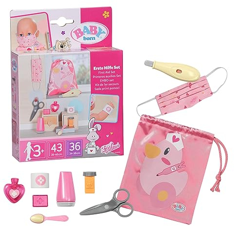 BABY born Erste-Hilfe-Set für 36 und 43 cm Puppen, 834091 Zapf Creation, Rosa