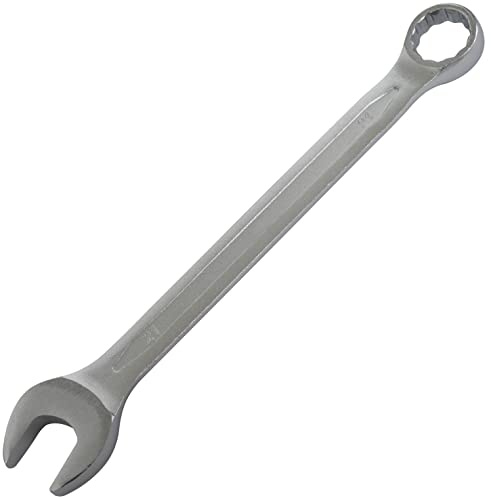 AERZETIX C64778 Llave Combinada Plana Métrica 21mm | Longitud 253mm, Horquilla y anillo/ojo 12 lados, Manija recta, Acero CR-V, Color plata
