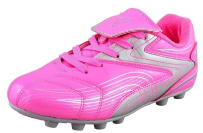 Vizari Striker JR FG Chaussures de football pour enfants - Chaussures à crampons - Chaussures de football d'extérieur pour garçons et filles, Rose/argenté, 38 EU