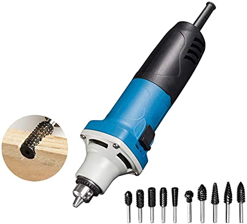 Outils de Sculpture sur Bois électriques 260W ciseau à découper électrique avec Ensemble de Fraises rotatives 1/4 ''6Mm pour Le Travail du Bois Bricolage 220V