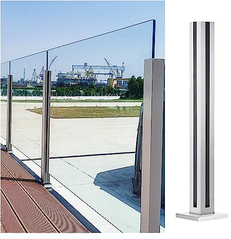 85/90/95/100/105/110/115/120 cm hoher Deck-Glasgeländerpfosten, Terrassenplattform-Korridor-Glasbalustradensystem für die Sicherheit von Kindern und Haustieren (Farbe: Farbe Grau, Größe: 120