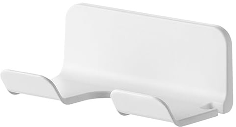 LABRIMP Porta Asciugacapelli Da Parete Bianco Supporto Stabile e Resistenti in Materiale Per Organizzazione Spazio in Bagno Montaggio Senza Foratura Per Phon e Fon Capelli