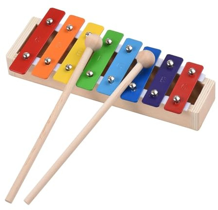 Professional Xylophone 8 Tasten Kompakte Größe Xylophon Glockenspiel Mit Holz Schlägel Percussion Musikinstrument Geschenk