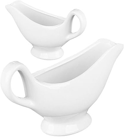PHENOFICE 2 Pezzi Ciotola Per Condimento in Ceramica Bianca Contenitore Da Cucina Tazza Per Salsa Domestica Utile Per Ristoranti Hotel e Uso Casalingo Per Mostarda, Condimenti Liquidi e