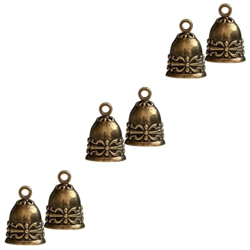 SEWOART 6stücke Retro Messing Glocken Bastelzubehör Für Schlüsselanhänger Taschen Und Schmuck Vintage Design Kreative Ornamente Für Weihnachten Und Besondere Anlässe