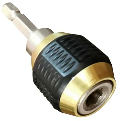 Angoily Schnellwechsel Adapter Für Elektrowerkzeuge Hexagon Bohrfutter Edelstahl Rutschfester Griff Tragbar Stabiler Verriegelungsmechanismus Kompatibel Mit Handbohrmaschinen