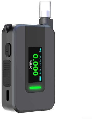 Etilometro Alcol Test Portatile, Tester digitale LCD per Alcol Tester per Auto, Misuratore alcolico Professionale, Alcolometro Ricaricabile 2025, Incluir 5 Boccagli, Precisione Di Grado