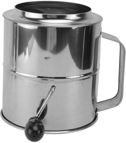 Cabilock De Harina Portátil De Acero Inoxidable Manivela Para Tamizar Harina Fácilmente Cocina De Filtro De De Mano
