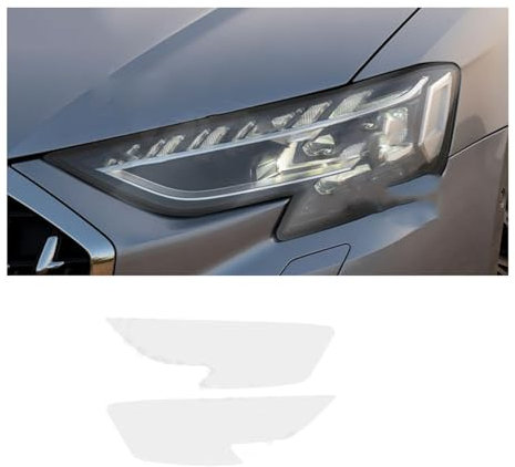YLWDKORR Pellicola Protettiva fari Auto per A&UDI A8 S8 Facelift 2022 2023 2024 Pellicola fari Auto, Luce Anteriore, Trasparente, annerito, Adesivo Protettivo Esterno