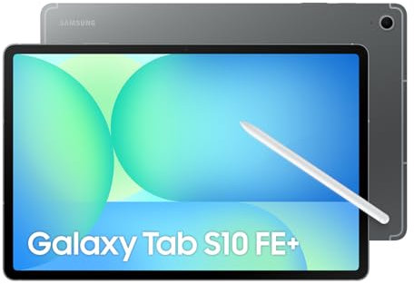Samsung Galaxy S10 FE+ AI-Tablet, Android Tablet, 128 GB Speicher, 8 GB RAM, 33,28 cm/13,1 Display, Inkl. S Pen, Wi-Fi, Lange Akkulaufzeit, Gray, 36 Monate Herstellergarantie [Exklusiv auf Amazon]