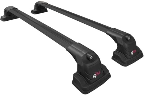 Apline Compatibile con Fiat Panda (319) 2012-2021 Ace-3 Barre Tetto Portapacchi Auto Barre Portatutto Nero Alluminio 2 Barre
