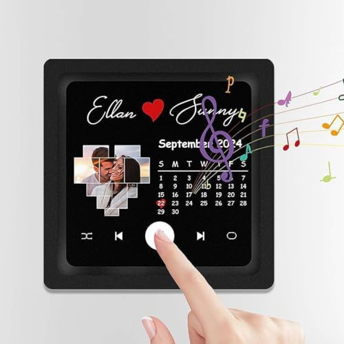 Kühlschrankmagnet mit individuellem Album, personalisierbar, Musikalbum, Kühlschrankaufkleber mit Foto, personalisierter Musik-Kühlschrankmagnet kann Lieder spielen, Kühlschrankmagnet Musikbewegung