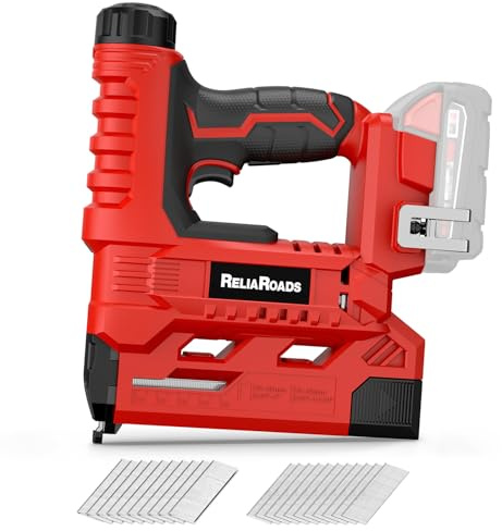 2-in-1 Cordless 18GA Brad Nailer & 1/4 Crown Stapler Compatible with Milwauke* Batteries(Tool Only) - Lightweight, 1600 Nails/Staples Included for DIY, Upholstery & Home Renovation