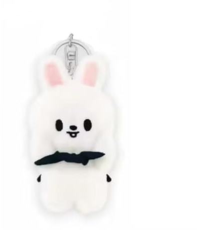 FiveMileBro Stray Kids SKZoo Porte-clés magnétique en peluche, 10 cm, « ATE » avec boucle magnétique, joli sac à dos et porte-clés pour les fans de STAY, Anthracite, 10 cm