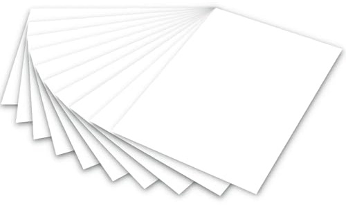 Color-Bastelkarton Sparpack, 10 Bogen, 220 g/qm, 50x70 cm (Weiß)