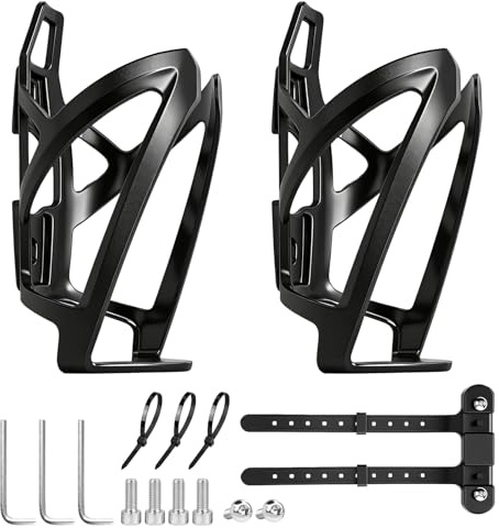 SPOKKI 2 Fahrradflaschenhalter, Leichte Fahrrad Flaschenhalter inklusive Schrauben und Montagewerkzeug PC Getränkehalter Fahrrad für Rennräder/MTBs/E-Bikes