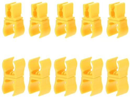 DOITOOL 10pcs Football Door Connector Clips Agile Ring Fixers and Flag Pole Clips, Sturdy Fixing Accessories for Soccer Training and Dog Agility Exercises, Suitable for Field Marking