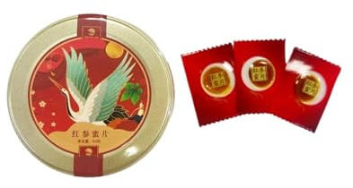 Tranches de miel de ginseng, pot de 50 g, tranches de ginseng au miel prêtes à manger, douces, sucrées et aucune cuisson requise(3pcs)