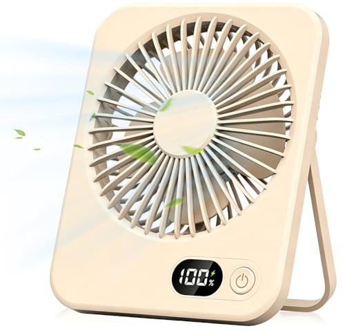 MIFKLMV USB Desk Fan Portable Table Fan 5 Speeds Silent Small Desktop Table Fan Cooling Hanging Adjustbale Mini Fans for Home Office Bedroom
