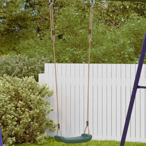 Mangloder Schaukelsitz für Kinder verstellbar Grün wetterfest langlebig für Garten, geeignet für Spielplatz, Kletterwand und Rutsche, mit sicherer Montage, belastbar bis 50 kg, ab 3 Jahren