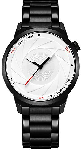 BREAK Creativo Relojes Hombres Mujeres Unisex Diseño Único Fotógrafo Serie Reloj de Moda Impermeable Reloj Analógico