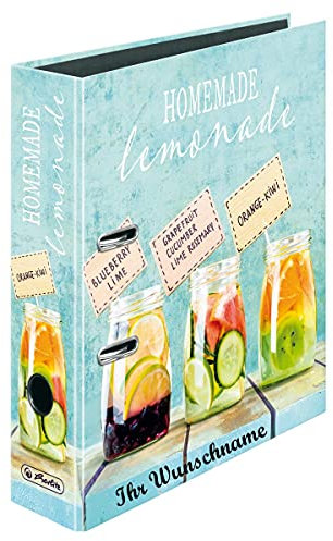 Herlitz Motivordner mit Namensgravur - DIN A4 - 80mm breit - Limonade