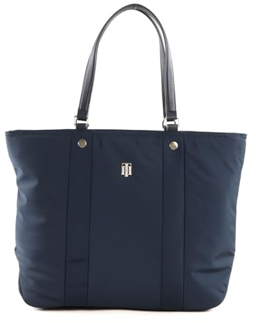 Tommy Hilfiger Damen Tote Bag Tasche My Tommy Tote mit Reißverschluss, Blau (Acc Desert Sky), Einheitsgröße