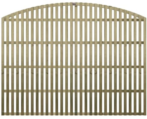 Premier Florence 6x4ft (W: 6ft x H: 4ft) Decorative Arched Frameless Vertical Slatted Trellis Pressure-Treated Garden Panel Fence Topper/Wall Art/Pergola Width 1828mm x Height: 1200mm