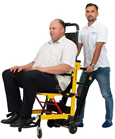 AIBOTY Elektrischer kletternder Treppen-Rollstuhl für ältere und behinderte Menschen, Crawler-elektrische Rollstuhl-Aufzüge, sichere und zuverlässige Lösung für unebenes Gelände und Enge Räume