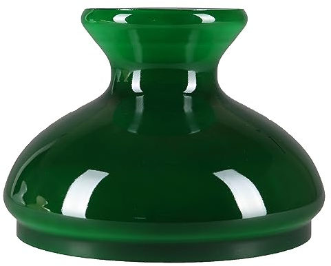 Petroleumglas Lampenglas Ersatzglas Ø185mm Leuchtenglas Opalglas Glasschirm 140mm Höhe Grün
