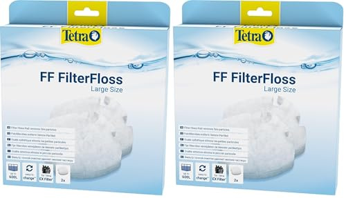 Tetra FF FilterFloss Large - Feinfiltervlies Aquarium Außenfilter EX 1200 Plus und 1500 Plus (Packung mit 2)