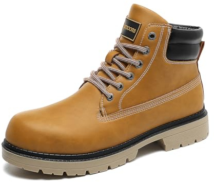 Bella Bays Men's Chukka Boots, Waterproof Hiking Boots, Lightweight Ankle Boots, Non Slip Casual Boot Lace Up Walking Booties