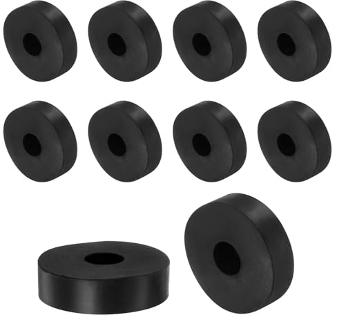 QUARKZMAN Gummi Unterlegscheiben Gummi Abstandshalter Gummiringe 40mm Außendurchmesser x 12mm Innendurchmesser x 10mm Höhe, Runde Dicke Gummischeiben Anti Vibrations Abstandshalter, 8 Stück