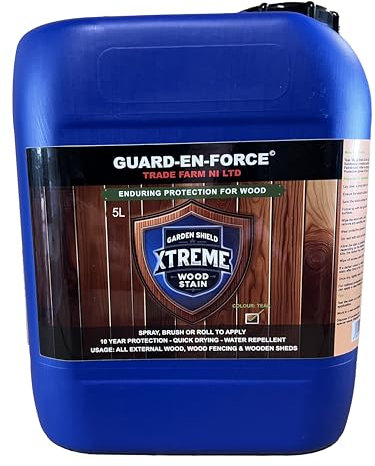 Guard-En-Force Garden Shield Xtreme Wood Stain - Teak Color, 5 Litre