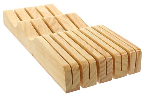 Alipis 1 Pc portacoltelli da cassetto scaffale di stoccaggio stand dello chef organizzatore organizzatore per posate rack di stoccaggio taglierina domestica Faggio