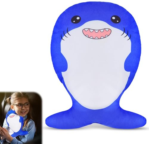MHJY Cuscino Cintura Auto Bambini Poggiatesta Supporto Testa Copri Cintura di Sicurezza Protezione Imbottitura per Cintura Copricintura Auto per Ragazze Ragazzi in Viaggio