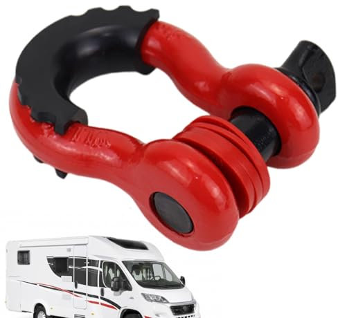Offroad-Schäkel, Anhängerkupplung, 3/4-D-Ring-Schäkel, Bruchfestigkeit, Abschleppgurt, großer Bogenschäkel, Rettungsabschlepphaken, Bruchfestigkeit, unzerbrechliche Zuverlässigkeit für Auto